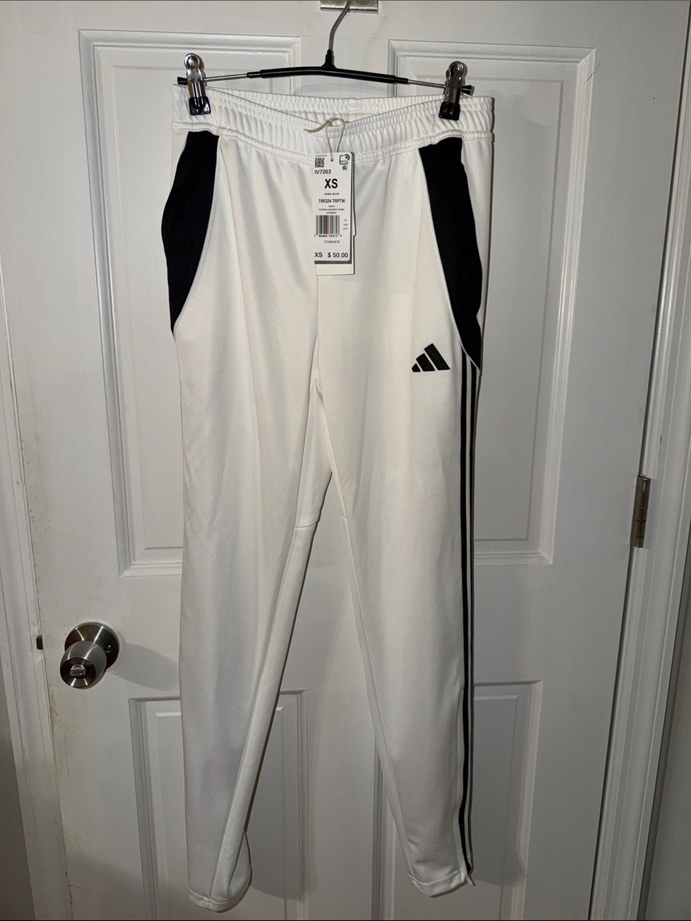 adidas Tiro24 Wht/Blck Wmns Track Pants size XS